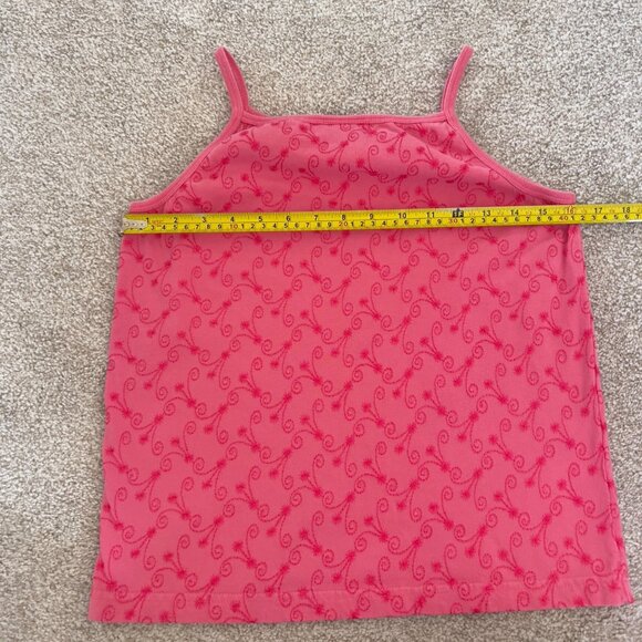 Y2K Lands End Pink Embroidered Cotton Tank Top - Picture 6 of 6